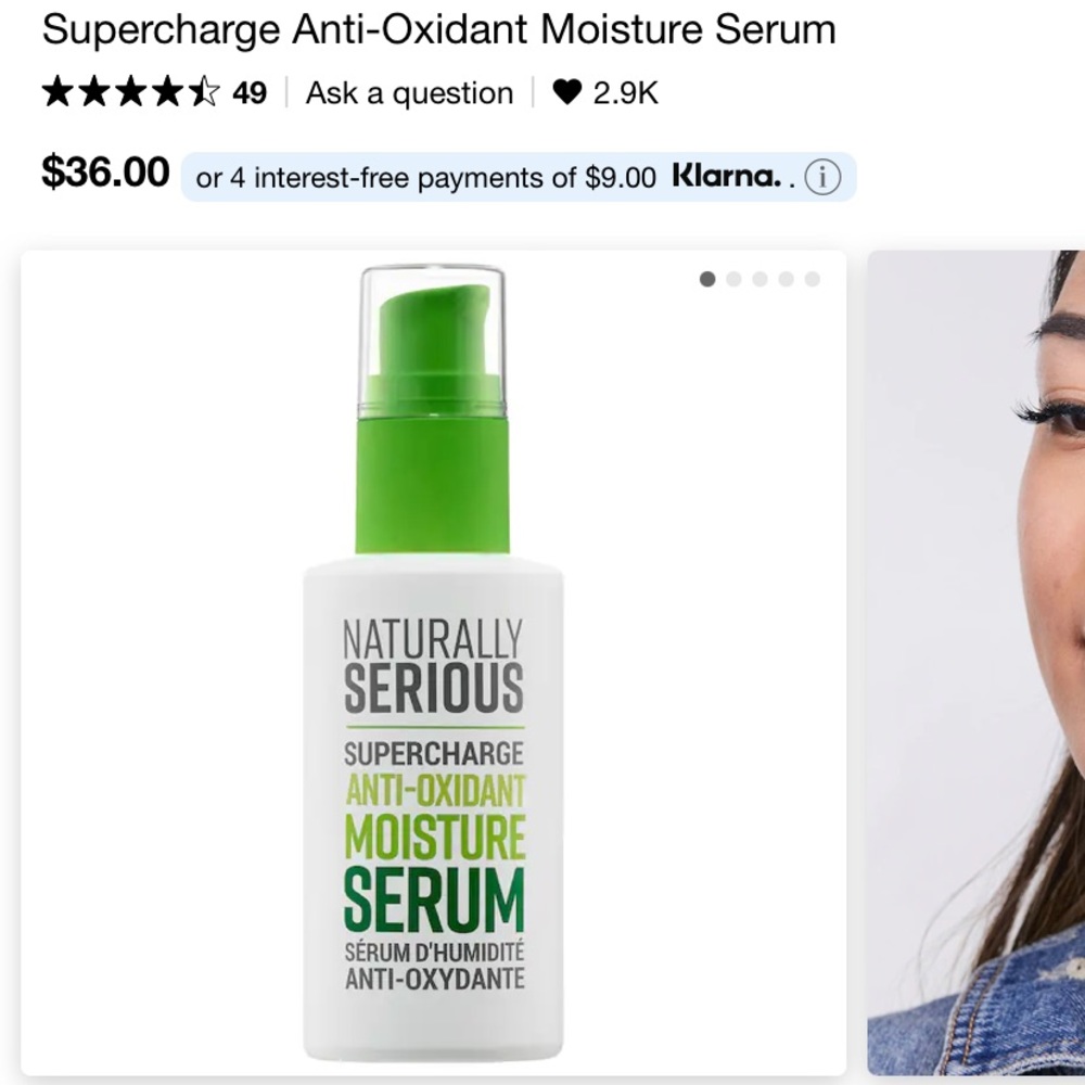 Naturally Serious
Supercharge Anti-Oxidant Moisture Serum